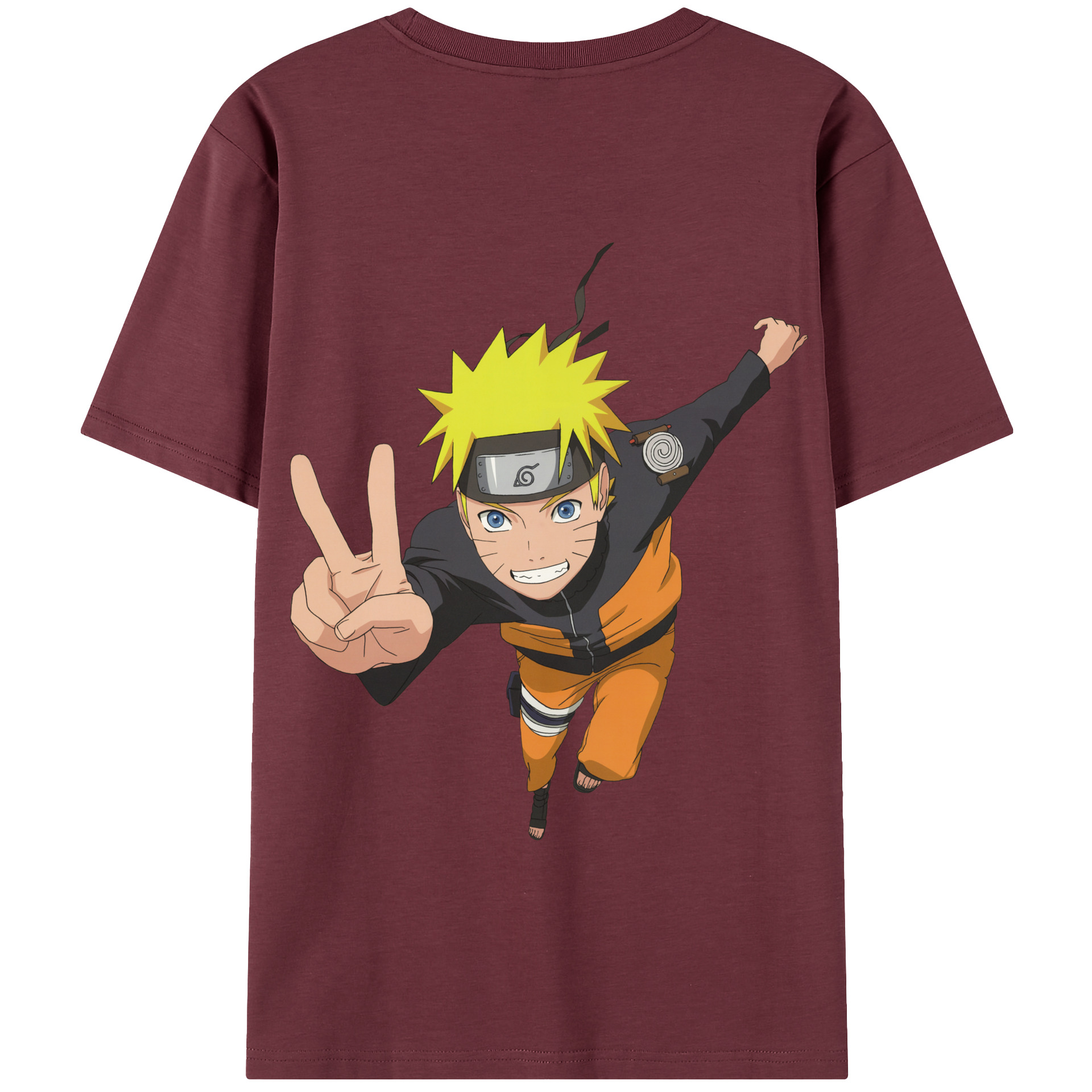 （画像用） NARUTO -ナルト- うずまき ナルト Uzumaki Naruto 綿100％半袖Tシャツ（背面プリント）